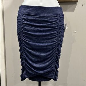 Athleta Navy Ruched Pencil Skirt